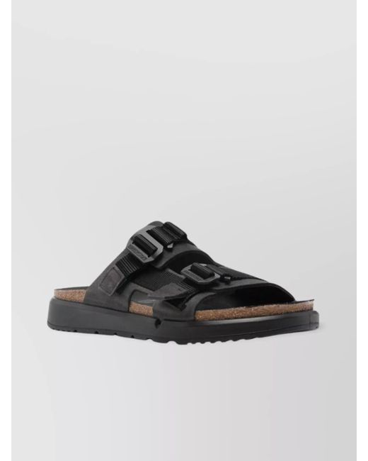 Birkenstock Black Heeled Sandals With Flat Sole And Open Toe