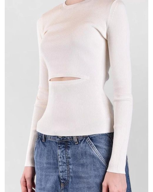 DIESEL White Wool Jersey T-Shirt