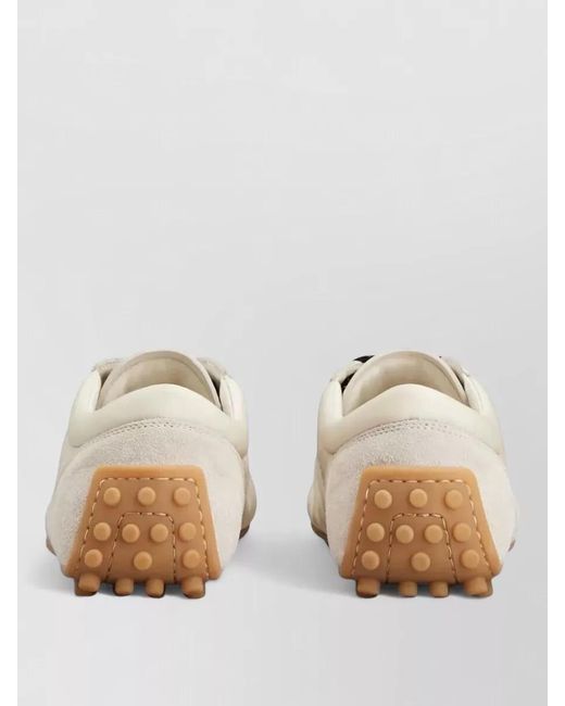 Tod's Natural Leather Low-Top Sneakers