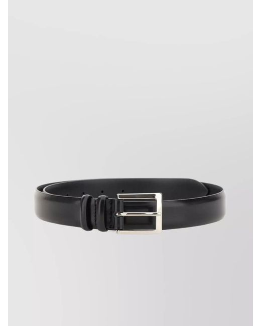 Orciani Black Adjustable Leather Belt For for men