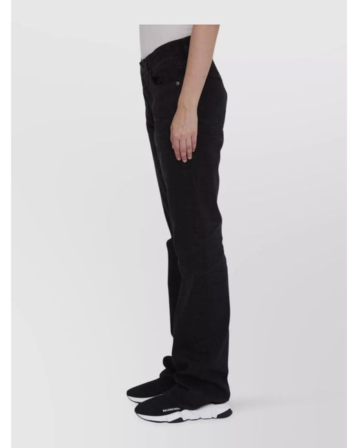 Balenciaga Black Low-Rise Straight-Leg Jeans