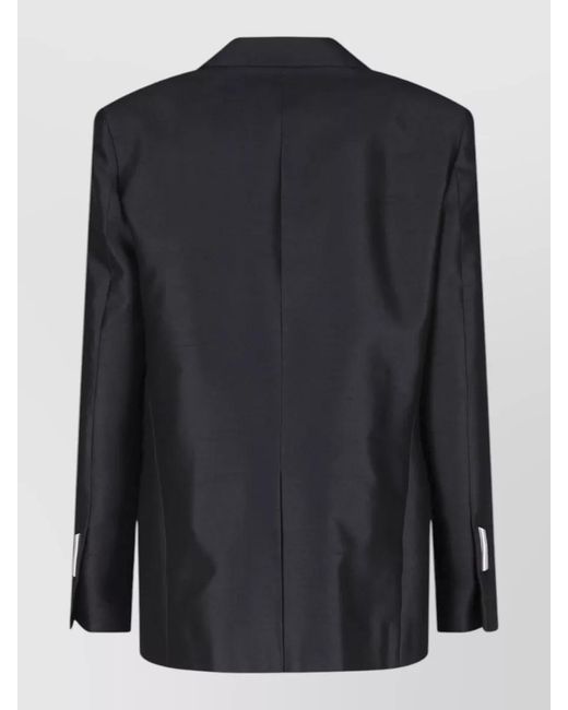 Dondup Black Double Breasted Blazer Structured Tailored Design