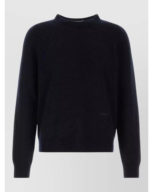 Fendi Blue Cashmere Sweater for men
