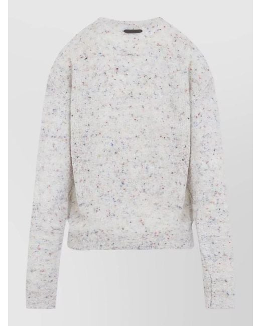 Moschino White Teddy Bear Sweater Crew Neck Knit