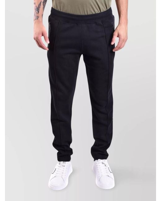 Moschino Blue Cotton Track Pants for men