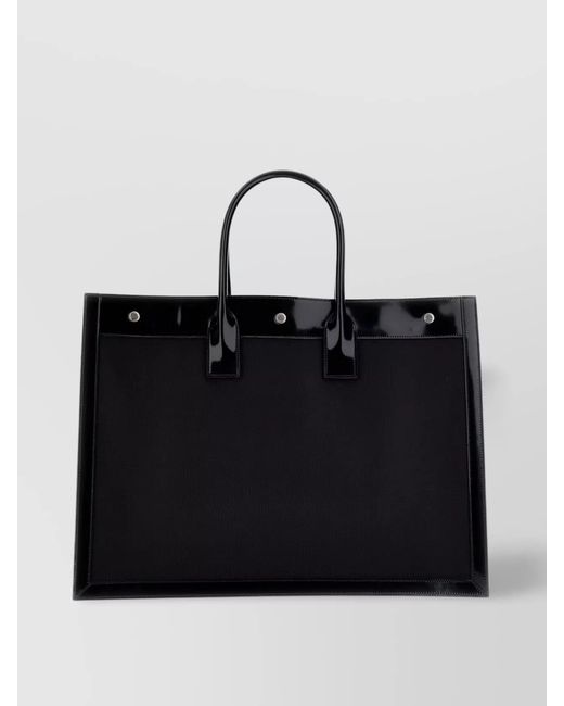 Saint Laurent Black Medium Polyamide Tote Bag