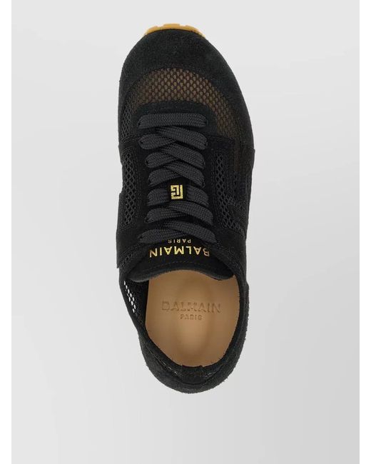 Balmain Multicolor Leather Low-Top Sneakers