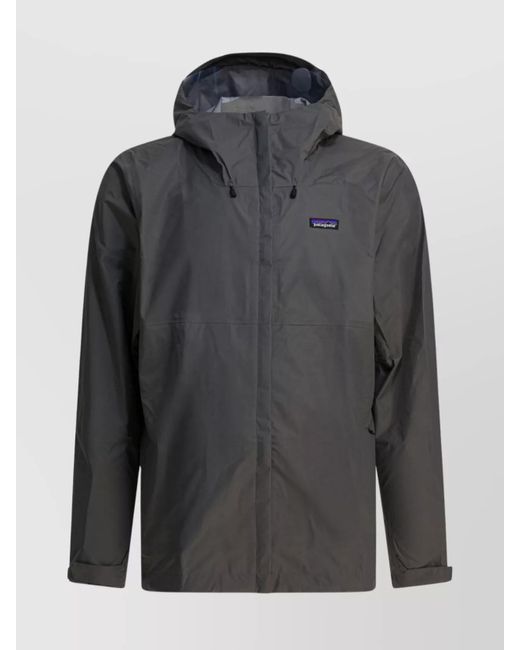 Patagonia Gray Waterproof Hooded Long Sleeve Jacket for men