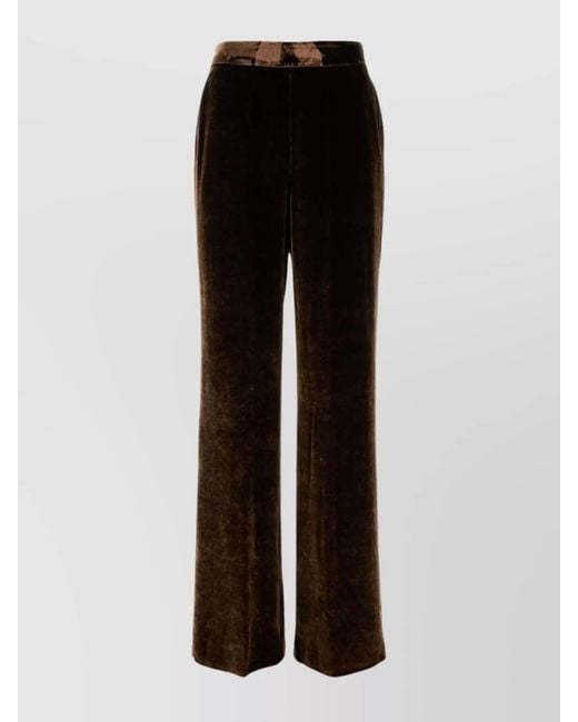 Etro Black Velvet Wide-Leg Trousers