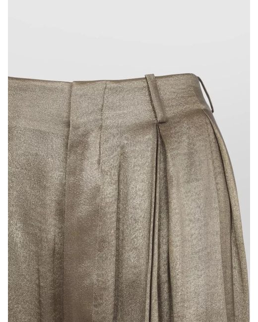 Ralph Lauren Natural Greer High Waist Pleated Wide Leg Pants