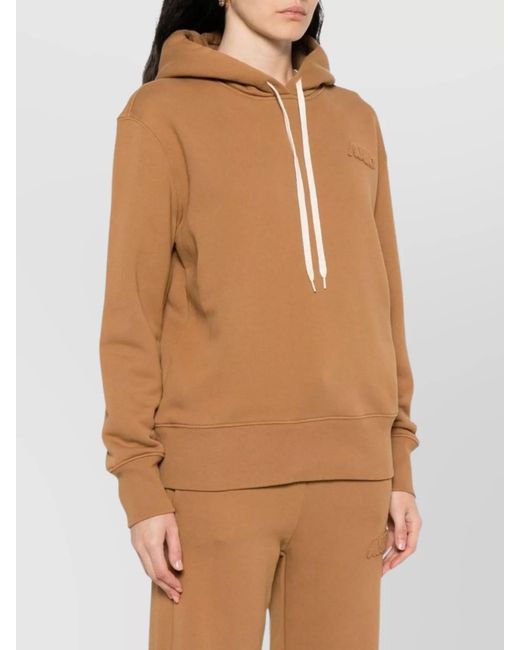 Autry Brown Cotton Hooded Sweatshirt
