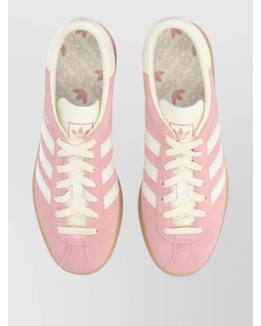 Adidas Originals Pink Leather Low-Top Sneakers