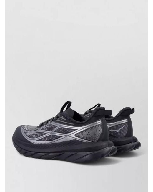 Hoka One One Blue Camouflage Print Lace-Up Sneakers