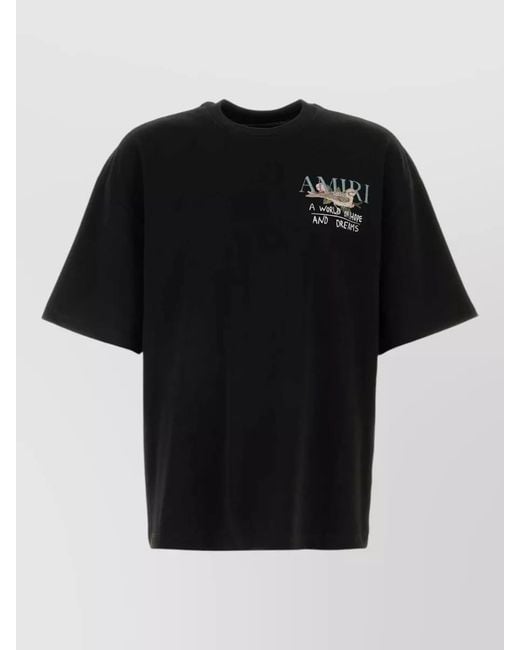 Amiri Black Dreams And Hopes Graphic Print T-Shirt for men