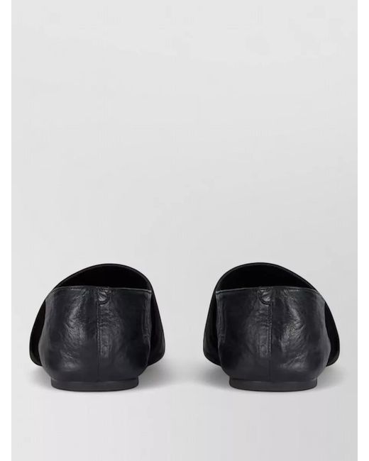 Givenchy White Lambskin Leather Square Toe Ballerina Shoes