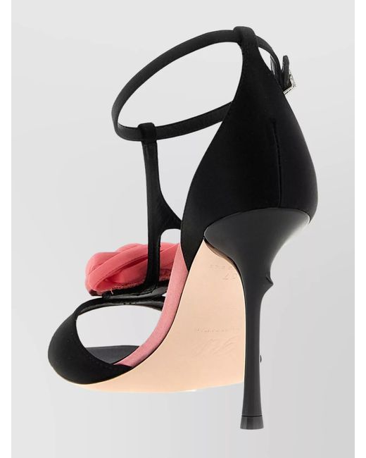 Roger Vivier Black Silk Sandals