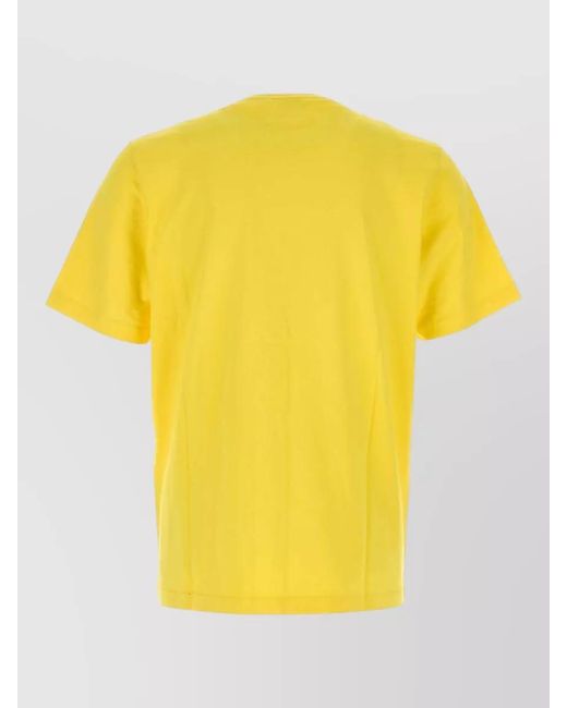 J.W. Anderson Yellow Cotton T Shirt Graphic Print Crew Neck for men