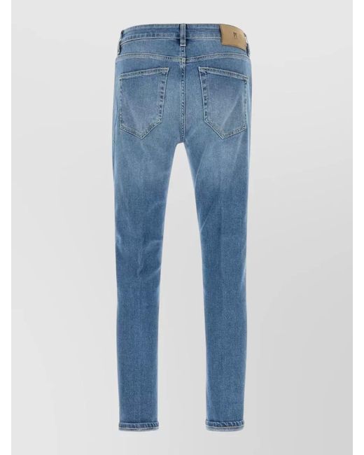 PT Torino Blue Denim Reggae Mid-Rise Slim Jeans for men