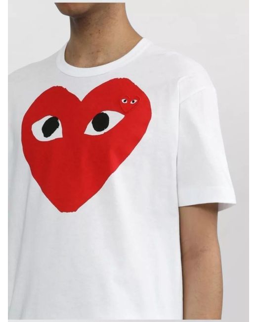 Comme des Garçons Red Crew Neck Logo Graphic T-Shirt