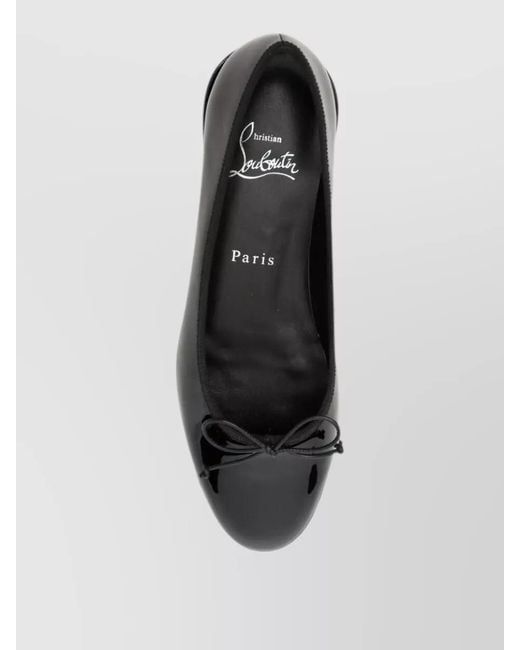 Christian Louboutin Black Patent Leather Ballet Flats