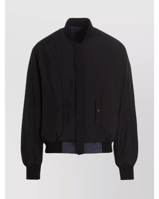 424 Blue Reversible Logo Bomber Jacket for men