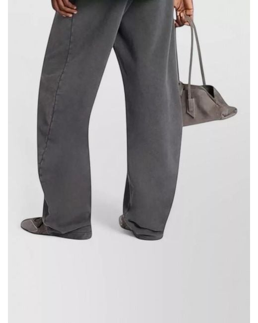 The Attico Gray Polo Collar College Sweatshirt Relaxed Fit