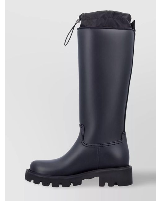 Moncler Blue Pvc Ankle Rain Boots
