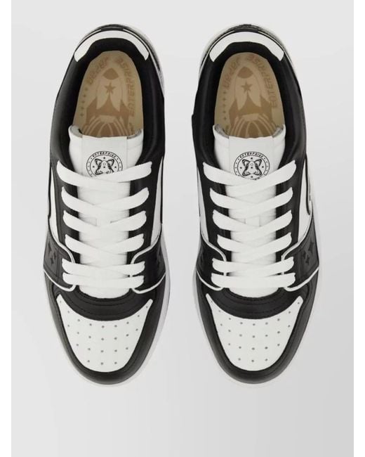 ENTERPRISE JAPAN Black Ej Sneaker Contrast Sole Flat Design for men