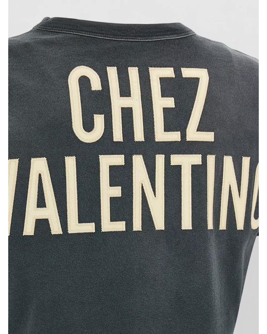 Valentino Garavani Black Printed Cotton T-Shirt