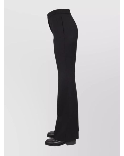 Moschino Blue Virgin Wool Straight-Leg Trousers