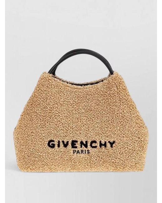 Givenchy Metallic Facet Nano Tote Bag Raffia Effect