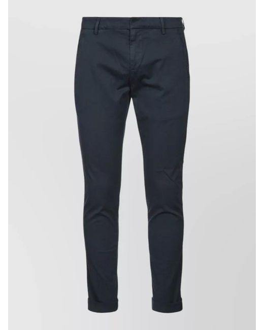 Dondup Blue Regular-Fit Straight-Leg Trousers for men