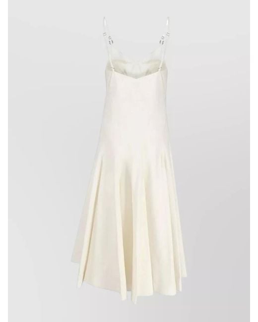 Bottega Veneta White Cotton Midi Dress