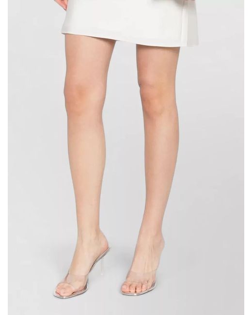 ROTATE BIRGER CHRISTENSEN White Satin Ruched Off Shoulder Mini Dress