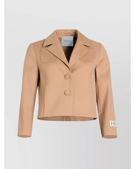 Patou Natural Cotton Cropped Jacket
