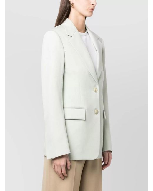 Lanvin White Virgin Wool Single-Breasted Blazer