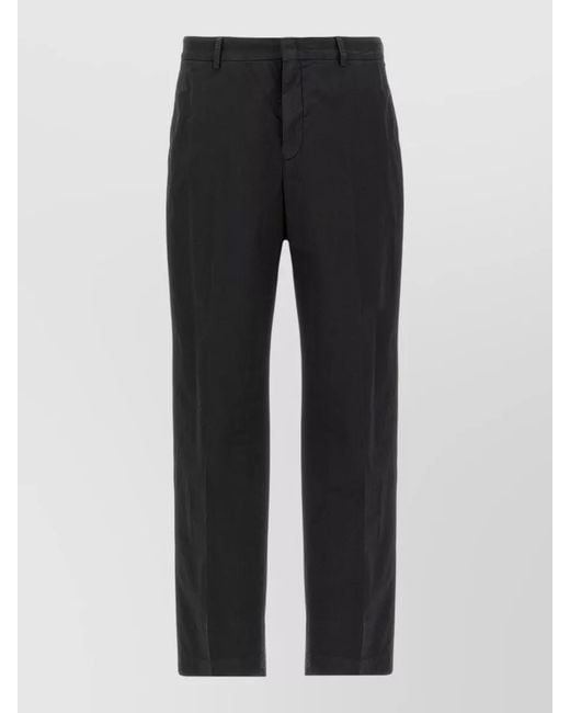 Cellar Door Black Nuv Pants Tailored Cut Belt Loops for men