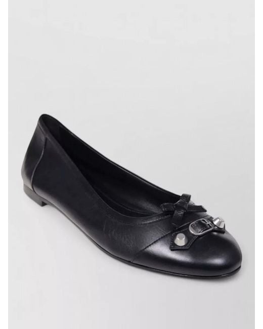 Balenciaga Blue Leather Ballerina Flats