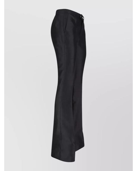 Dondup Black Tailored Trousers Flared Leg Belt Loops
