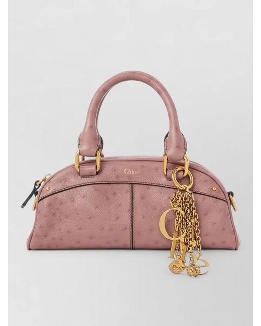 Chloé Pink Bowling Small Leather Shoulder Bag