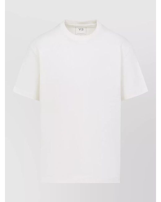 Y-3 White Cotton Regular-Fit Short-Sleeve T-Shirt for men