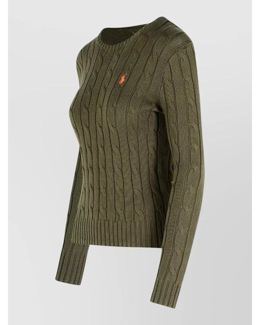 Polo Ralph Lauren Green Julianna Cotton Sweater