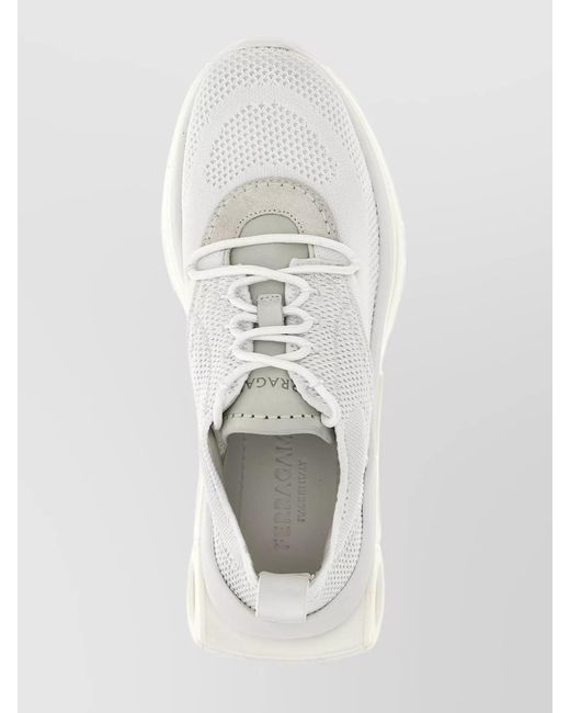 Ferragamo White Mina Low-Top Sneakers