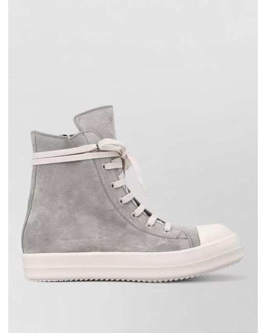 Rick Owens Natural High Top Boots Contrast Toe Cap Sole for men