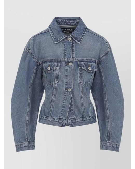Jacquemus Blue Denim Fitted Jacket