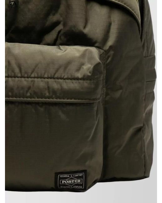 Porter-Yoshida and Co Green Backpack Adjustable Shoulder Straps Front Pocket Top Handle for men