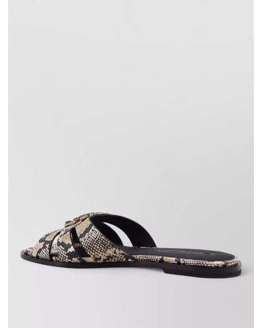 Pinko Multicolor Leather Low Sandals