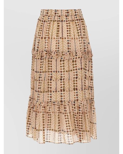 Isabel Marant Natural Cotton A-Line Skirt