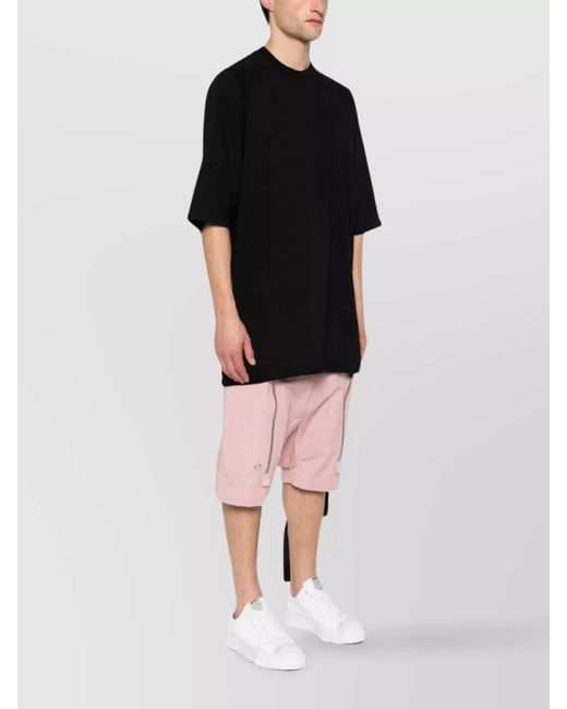 Rick Owens Black Short-Sleeve Cotton T-Shirt for men
