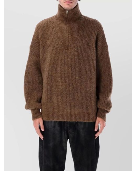 Isabel Marant Brown Half Zip Jumper for men